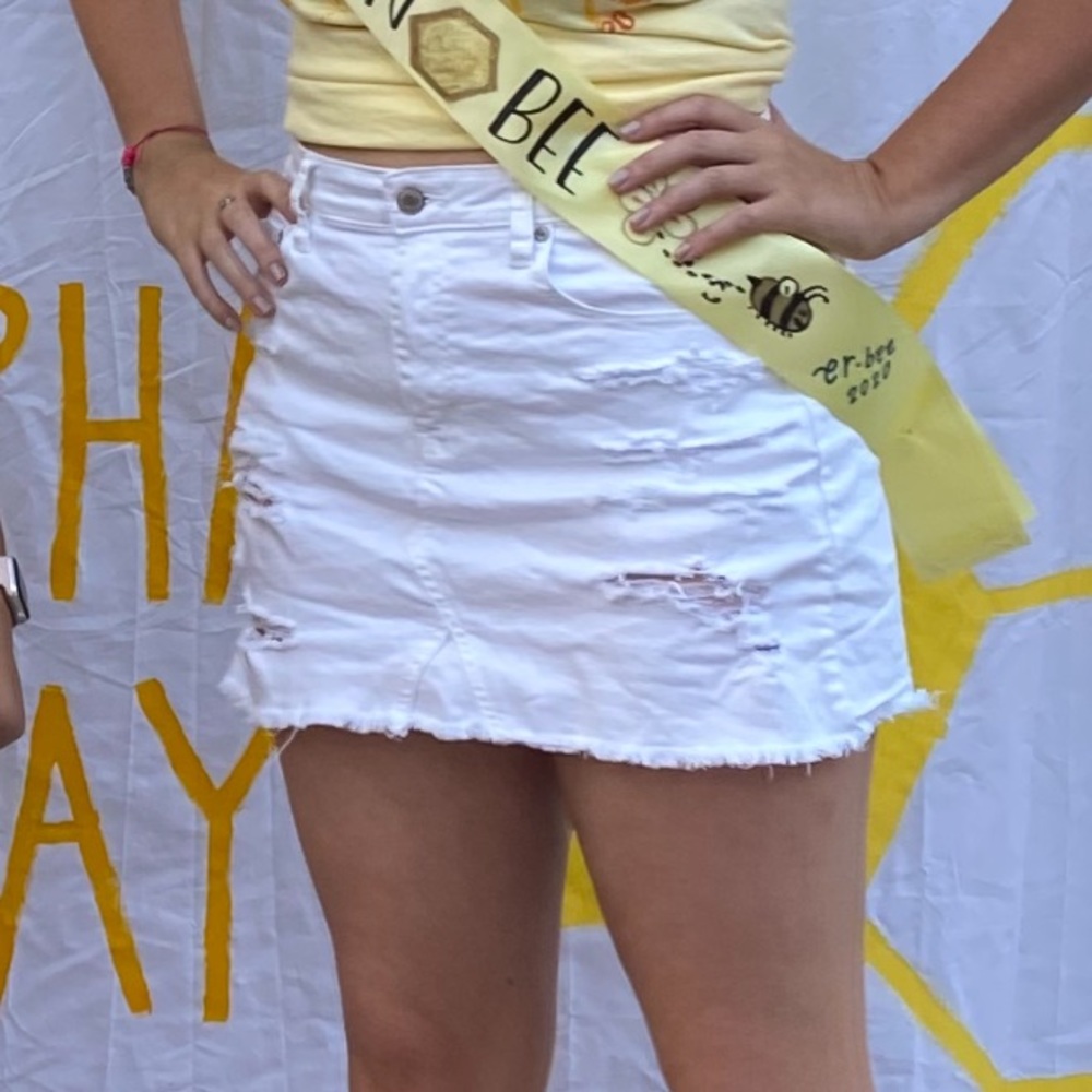 Jean Skirt American Eagle White